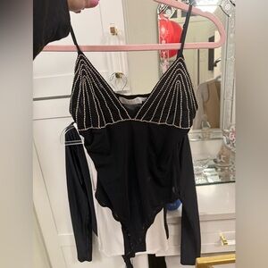 Astr the label black and crystal body suit, NWOT never worn size medium